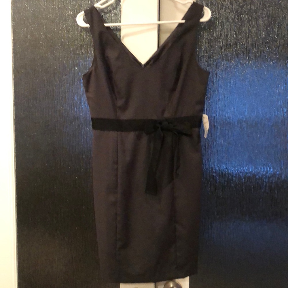 Charcoal dress with black accents. NWT, Medium